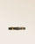 Our Doris bracelet in khaki lambskin seen from the front in the studio.
