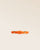 Notre bracelet Doris en cuir d'agneau orange vu de face en studio.