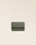 Our Opale wallet in khaki vicuña-style leather, seen from the front in the studio.