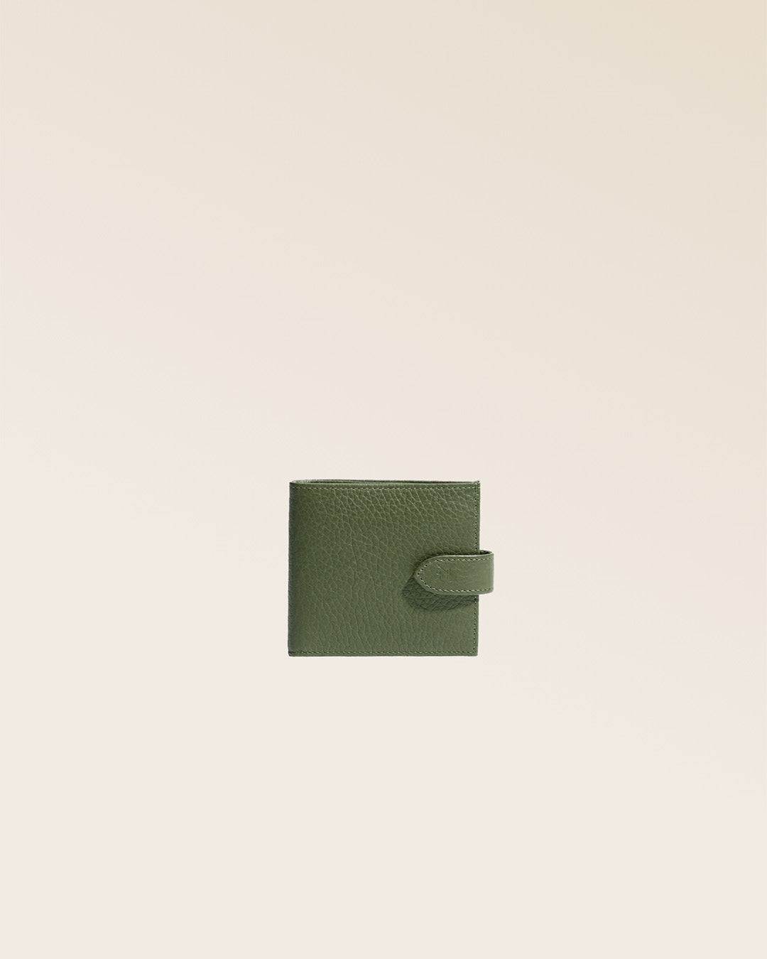 Flap Wallet Khaki Suede Maroquinerie Renouard