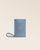 Our Etrivière phone pouch in cobalt-blue vicuña-style leather, seen from the front in the studio.