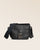 Notre sac Ascot en cuir lisse noir vu de  face.