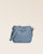 Our Cameron bag in cobalt-blue vicuña-style leather, seen from the front in the studio.