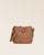 Notre sac Cameron en cuir façon vigogne fauve vu de face en studio.