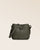 Our Cameron bag in khaki vicuña-style leather, seen from the front in the studio.