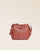 Our Cameron bag in terracotta vicuña-style leather, seen from the front in the studio.