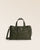 Our Constance Renouard bag in khaki vicuña-style leather, seen from the front in the studio.