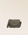 Our Léa khaki vicuña-style leather satchel bag, seen from the front in the studio.