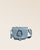 Our Licol bag in cobalt-blue vicuña-style leather, seen from the front.