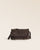 Notre sac Lou Renouard en cuir veau velours espresso, vu de face en studio.