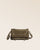 Notre sac Lou en cuir veau velours truffe vu de face en studio.