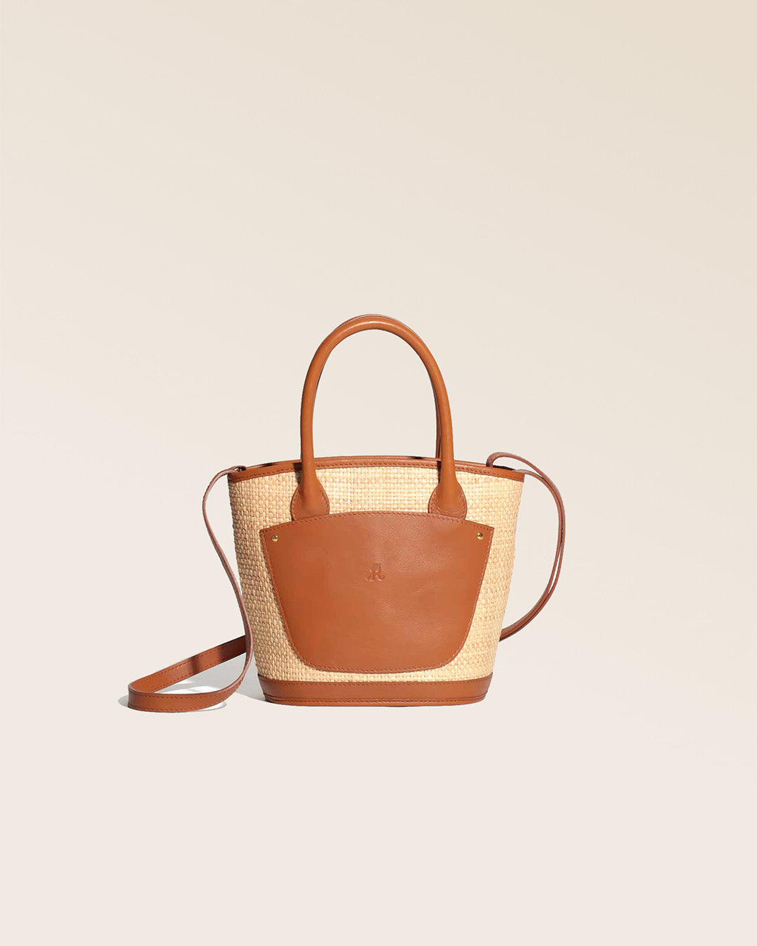 Handbag Sac A Main Raphia Et Cuir Panier You-You Toile Raphia Et