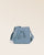 Our Tilbury bag in cobalt-blue vicuña-style leather, seen from the front.