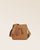 A front view of our Tilbury bag in fawn-colored vicuña leather.