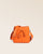Our Tilbury bag in orange vicuña-style leather, seen from the front.