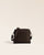 Le sac Zoom Renouard en cuir façon vigogne chocolat, vu de face en studio.