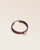 Le bracelet Twin Renouard en cuir lisse acajou, vu de quart en studio.