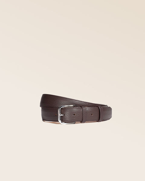 Ceinture Hugo Cuir façon Vigogne Chocolat Maroquinerie Renouard