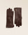Les gants Haras Renouard en cuir d'agneau lisse chocolat, vus en studio.