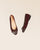 Our Friandise Renouard ballerinas in burgundy nubuck leather, seen in the studio.