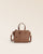 Our Renouard Croisière bag in fawn-colored vicuña leather, seen from the front in the studio.