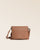Our Gwenn bag in fawn-colored vicuña leather, seen from the front in the studio.