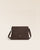 Notre sac Gwenn Renouard en cuir veau velours espresso, vu de face en studio.
