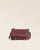 Le sac Lou Renouard en cuir veau velours acajou et ses accessoires dorés, vu de face en studio.