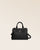 Our Renouard New-York bag, in its Mini version, in black vicuña-style leather, seen from the front in the studio.