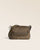 Le sac Sofia Renouard en cuir veau velours truffe et cuir lisse truffe, vu de face en studio.