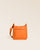 Our Stan bag in orange vicuña-style leather, seen from the front in the studio.