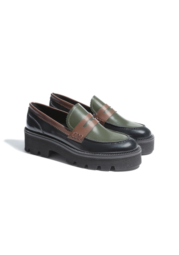 Mocassins MARLEY - Noir/Kaki/Brun