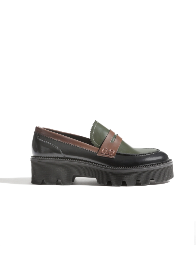 Mocassins MARLEY - Noir/Kaki/Brun