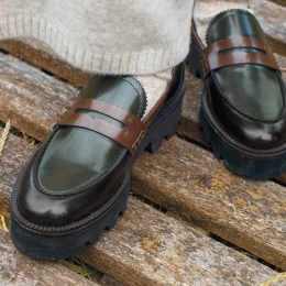 Mocassins MARLEY - Noir/Kaki/Brun